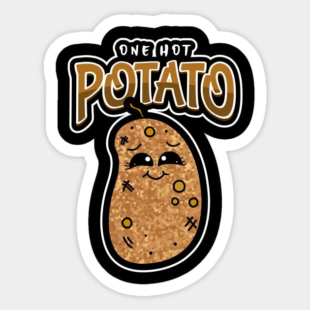 ONE Hot Potato Potato Vegetable Pun Sticker by SartorisArt1